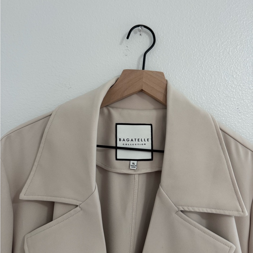 Bagatelle Beige Double-Breasted Trench Coat - Picture 5 of 10